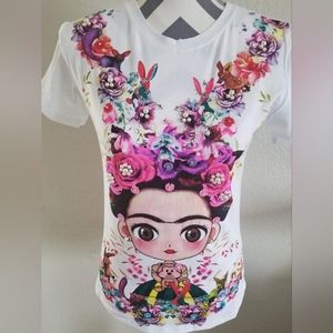 New vinizbena fashion t shirts with rhinestones gems